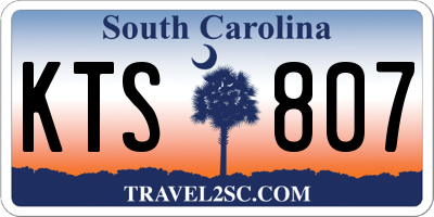 SC license plate KTS807