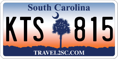 SC license plate KTS815