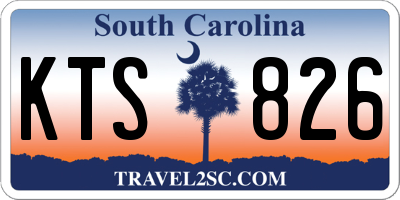 SC license plate KTS826