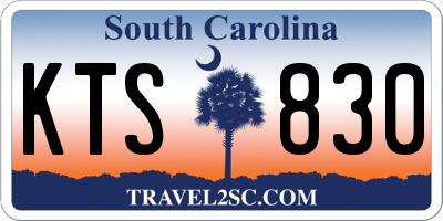 SC license plate KTS830