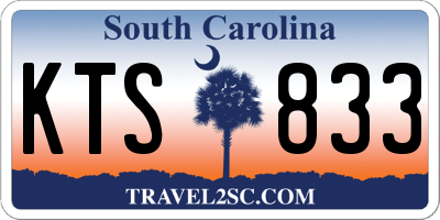 SC license plate KTS833