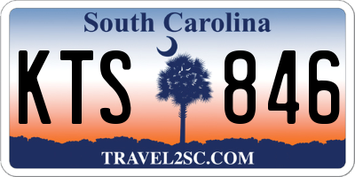 SC license plate KTS846