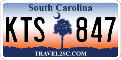 SC license plate KTS847