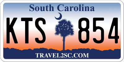 SC license plate KTS854