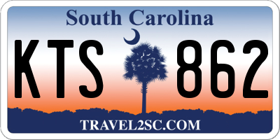 SC license plate KTS862