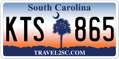 SC license plate KTS865