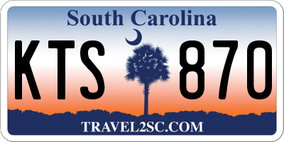 SC license plate KTS870