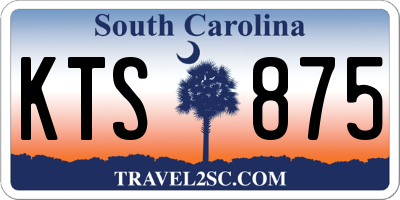 SC license plate KTS875