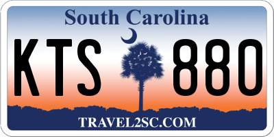 SC license plate KTS880