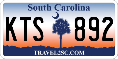 SC license plate KTS892