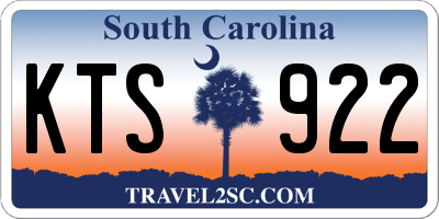 SC license plate KTS922