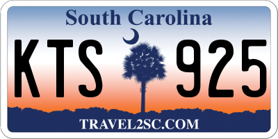 SC license plate KTS925