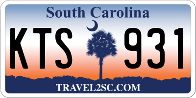 SC license plate KTS931