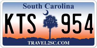 SC license plate KTS954