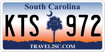 SC license plate KTS972