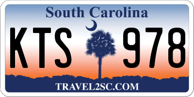 SC license plate KTS978