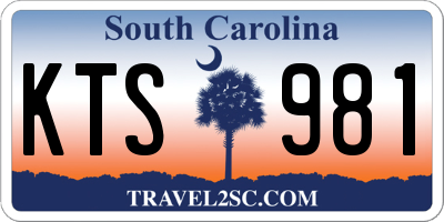 SC license plate KTS981