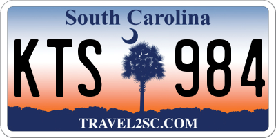 SC license plate KTS984