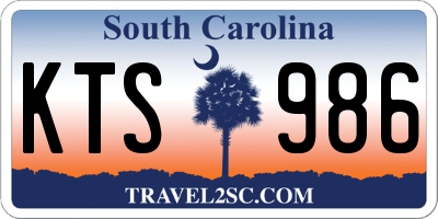 SC license plate KTS986