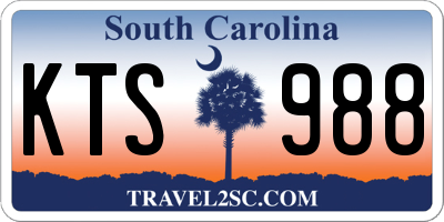 SC license plate KTS988