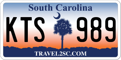 SC license plate KTS989
