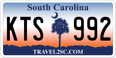 SC license plate KTS992