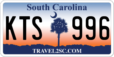 SC license plate KTS996