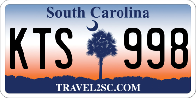 SC license plate KTS998