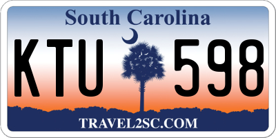 SC license plate KTU598