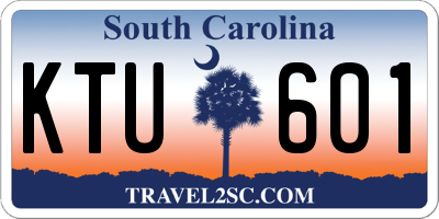 SC license plate KTU601