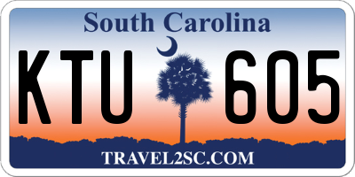 SC license plate KTU605