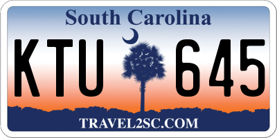 SC license plate KTU645