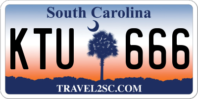 SC license plate KTU666