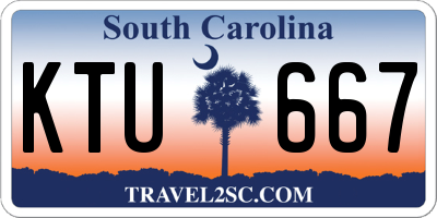 SC license plate KTU667