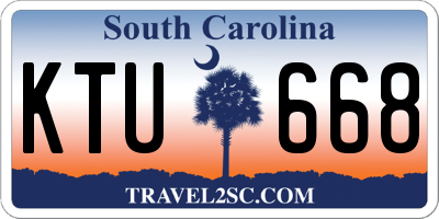 SC license plate KTU668