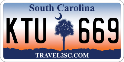 SC license plate KTU669