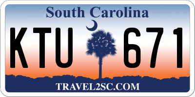 SC license plate KTU671