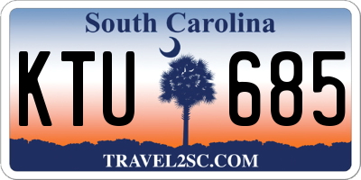 SC license plate KTU685