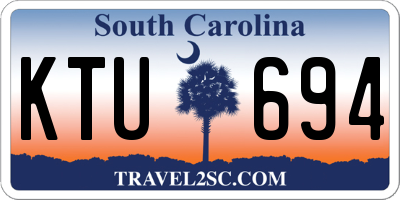SC license plate KTU694