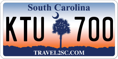SC license plate KTU700