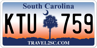 SC license plate KTU759