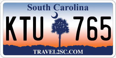 SC license plate KTU765