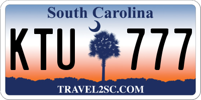 SC license plate KTU777