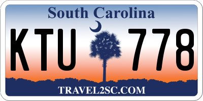 SC license plate KTU778