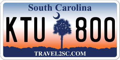 SC license plate KTU800