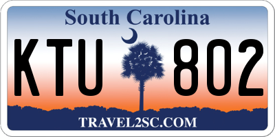SC license plate KTU802