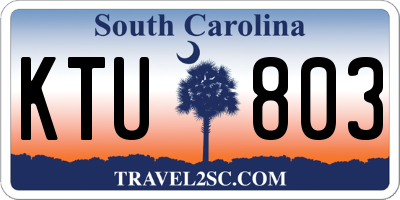 SC license plate KTU803