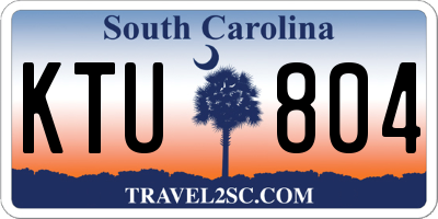 SC license plate KTU804