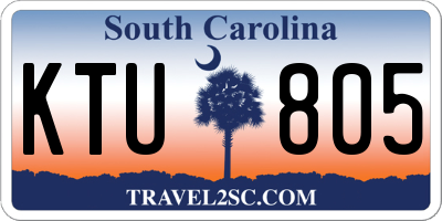 SC license plate KTU805