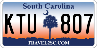 SC license plate KTU807